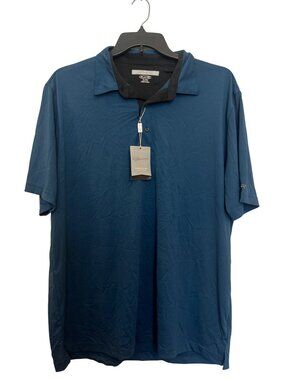 New Golf Greg Norman Signature Series Mens XL Blue Polo Shirt Performance Golf S